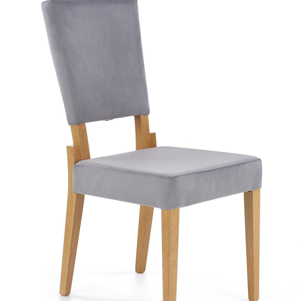 2-jų kėdžių komplektas Halmar Sorbus, pilkos/ąžuolo spalvos kaina ir informacija | Virtuvės ir valgomojo kėdės | pigu.lt
