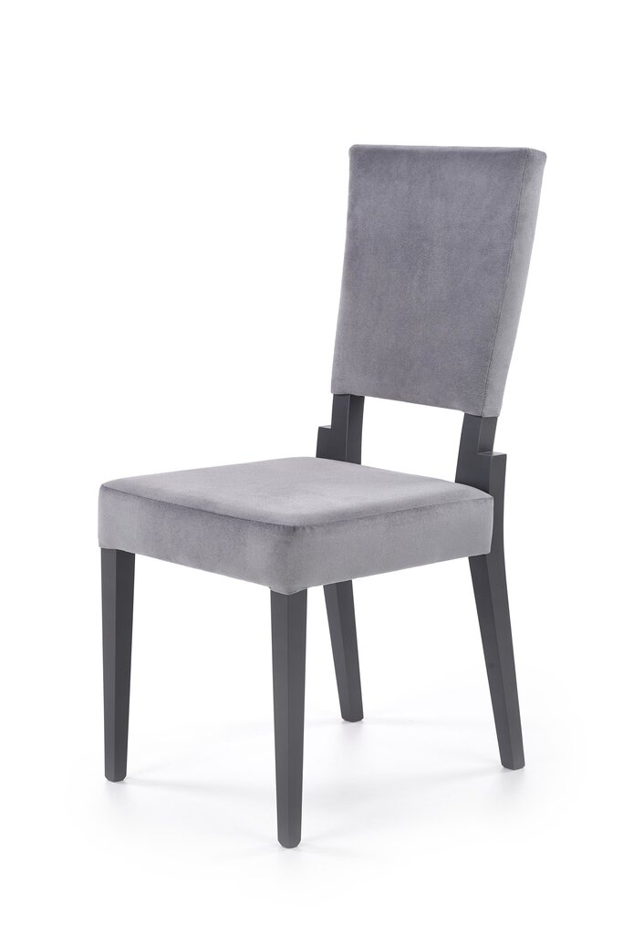 2-jų kėdžių komplektas Halmar Sorbus, pilkas/juodas kaina ir informacija | Virtuvės ir valgomojo kėdės | pigu.lt