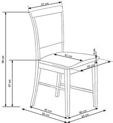 Комплект из 2-х стульев Halmar Sylwek 1, серый/белый цена и информация | Стулья для кухни и столовой | pigu.lt