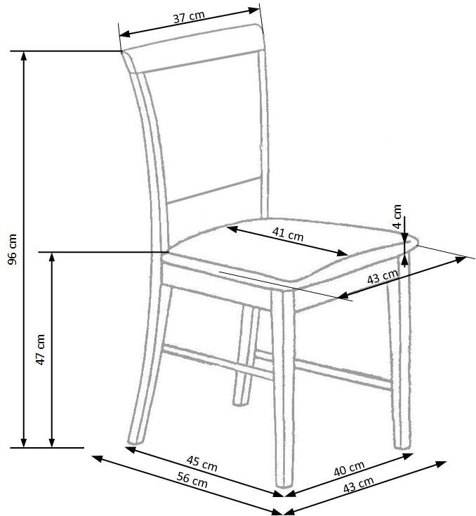 2-jų kėdžių komplektas Halmar Sylwek 1, pilkas/baltas kaina ir informacija | Virtuvės ir valgomojo kėdės | pigu.lt