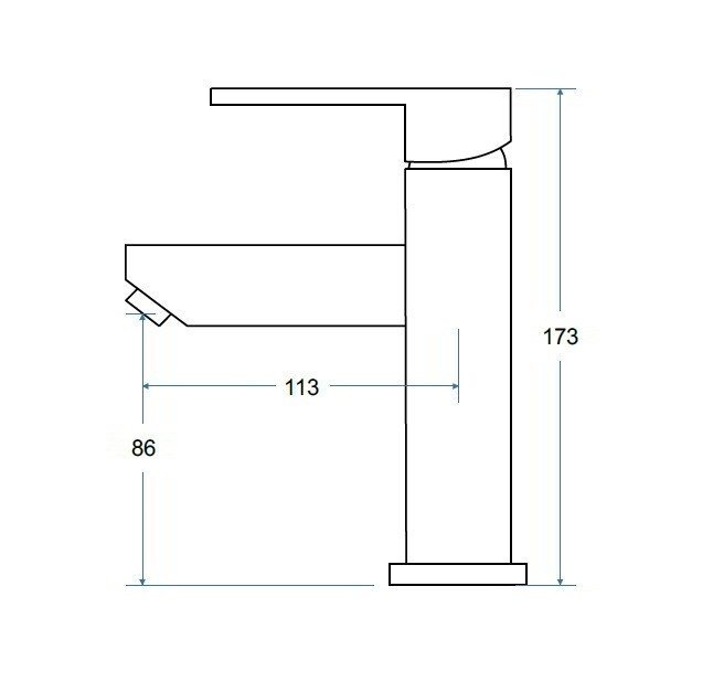 Praustuvo maišytuvas Besco Modern II Black mat kaina ir informacija | Vandens maišytuvai | pigu.lt