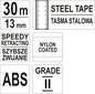 Ruletė stiklo audinio, II kalsė 30m x 13mm Yato 71581 kaina ir informacija | Mechaniniai įrankiai | pigu.lt