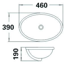 Praustuvas Mexen Eris 46 cm kaina ir informacija | Praustuvai | pigu.lt