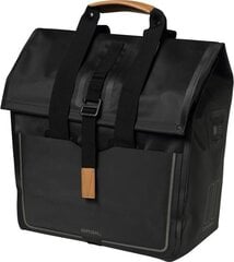 Dviračio krepšys BASIL Shopper Urban Dry priedas Hook On System, juodas kaina ir informacija | Kiti dviračių priedai ir aksesuarai | pigu.lt