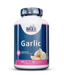 Пищевая добавка Haya Labs Odorless Garlic 120 капс. цена и информация | Витамины | pigu.lt