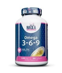 Пищевая добавка Haya Labs Омега 3-6-9, 100 капсул цена и информация | Витамины, пищевые добавки, препараты для иммунитета | pigu.lt