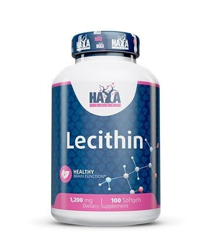 Maisto papildas Haya Labs Lecithin 100 kaps. kaina ir informacija | Vitaminai | pigu.lt