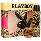 Rinkinys Playboy Play it Wild moterims: tualetinis vanduo EDT 40 ml + purškiamas dezodorantas 150 ml цена и информация | Kvepalai moterims | pigu.lt