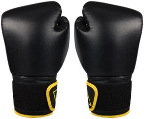 Перчатки боксерские Avento 41BM, черные/желтые цена и информация | Боевые искусства | pigu.lt