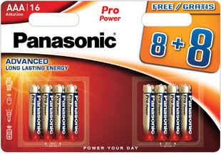 Батарейка Panasonic Pro Power LR03PPG/16B (8+8шт) цена и информация | Батарейки | pigu.lt