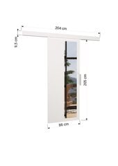 Двери для ниши с зеркалом Malta 80, цвета дуба цена и информация | Шкафы | pigu.lt