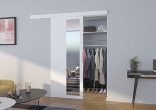 Двери для ниши с зеркалом Malta 90, белые цена и информация | Шкафы | pigu.lt