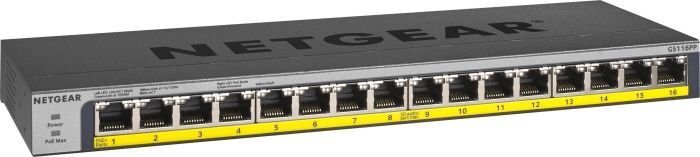 NETGEAR GS116PP-100EUS kaina ir informacija | Komutatoriai (Switch) | pigu.lt