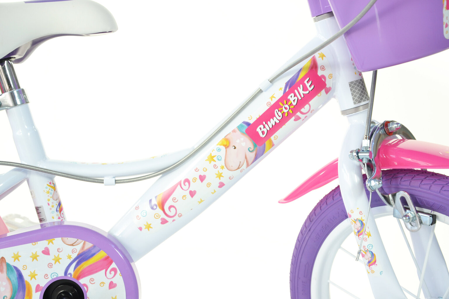 Dviratukas vaikams Bimbo Bike 14", violetinis kaina ir informacija | Dviračiai | pigu.lt