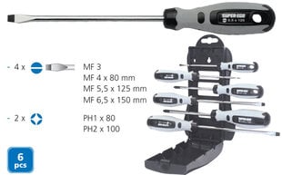 Набор отверток Super Ego, 6 шт. цена и информация | Механические инструменты | pigu.lt
