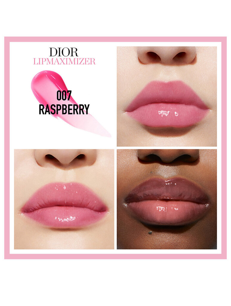 Lūpas putlinantis blizgis Dior Addict Lip Maximizer 6 ml, 007 Raspberry цена и информация | Lūpų dažai, blizgiai, balzamai, vazelinai | pigu.lt