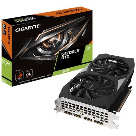 Gigabyte GeForce GTX 1660 OC 6G цена и информация | Vaizdo plokštės (GPU) | pigu.lt