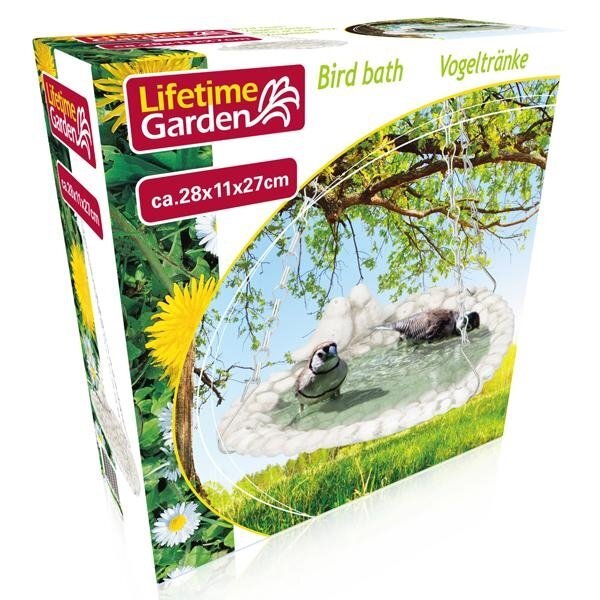 Paukščių lesykla - vonelė, sodo dekoracija Lifetime Garden 25x24x8cm цена и информация | Sodo dekoracijos | pigu.lt