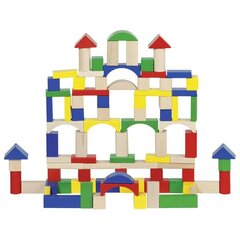 Набор деревянных кубиков, 100 деталей цена и информация | Конструкторы и кубики | pigu.lt