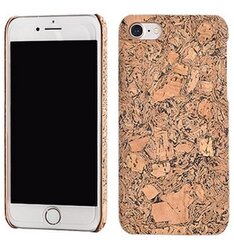 Mocco Cork Plastic Back Case for Apple iPhone 7 / 8 Brown kaina ir informacija | Telefono dėklai | pigu.lt