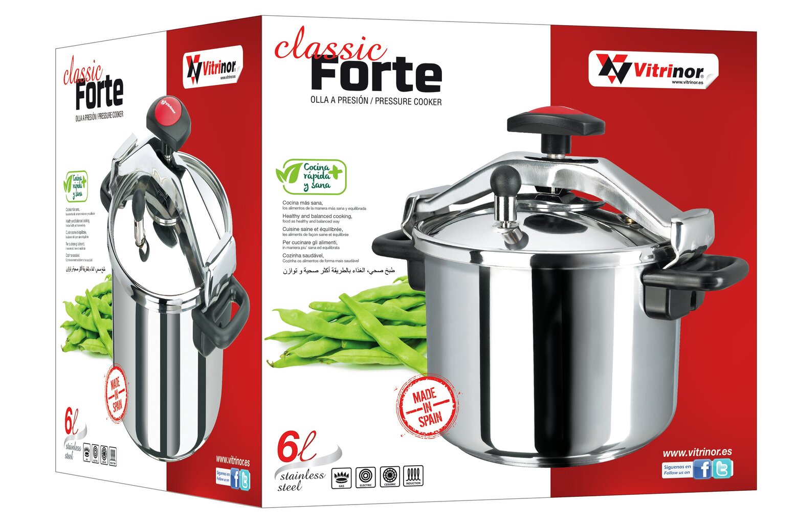 Riposo greitpuodis Classic forte  6 L kaina ir informacija | Puodai, greitpuodžiai | pigu.lt