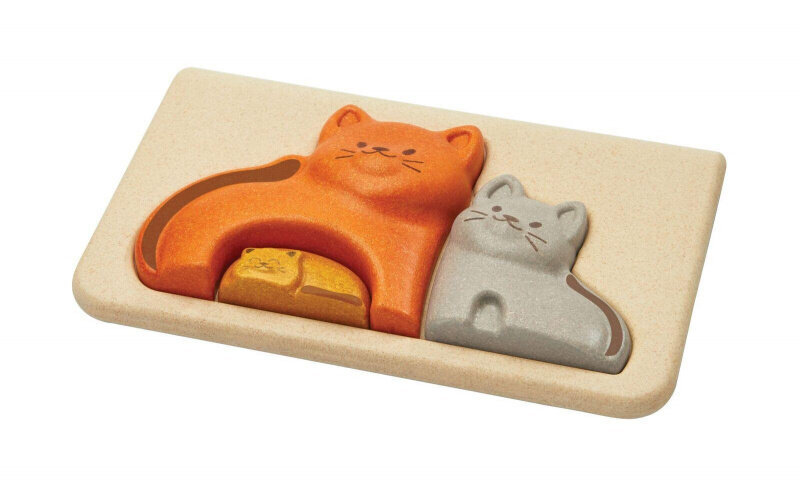 Dėlionė PlanToys Cat Puzzle kaina ir informacija | Dėlionės (puzzle) | pigu.lt