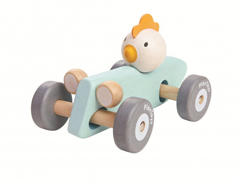 Žaislas PlanToys Chicken Racing Car kaina ir informacija | Žaislai berniukams | pigu.lt
