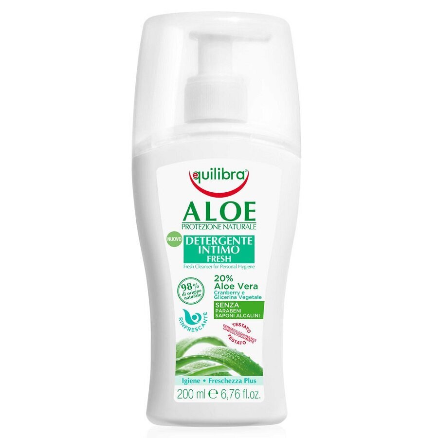 Intymios higienos prausiklis Equilibra Aloe Cleanser, 200 ml цена и информация | Intymios higienos prausikliai | pigu.lt