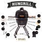 Keraminė kepsninė HUNGRILL KAMADO, 59 cm + 8 dovanos, juoda matinė kaina ir informacija | Kepsninės, griliai | pigu.lt