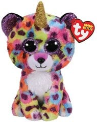 Плюшевая игрушка TY Beanie Boos GISELLE цветной леопард с одним рогом, 15 см, 36284 цена и информация | Мягкие игрушки | pigu.lt