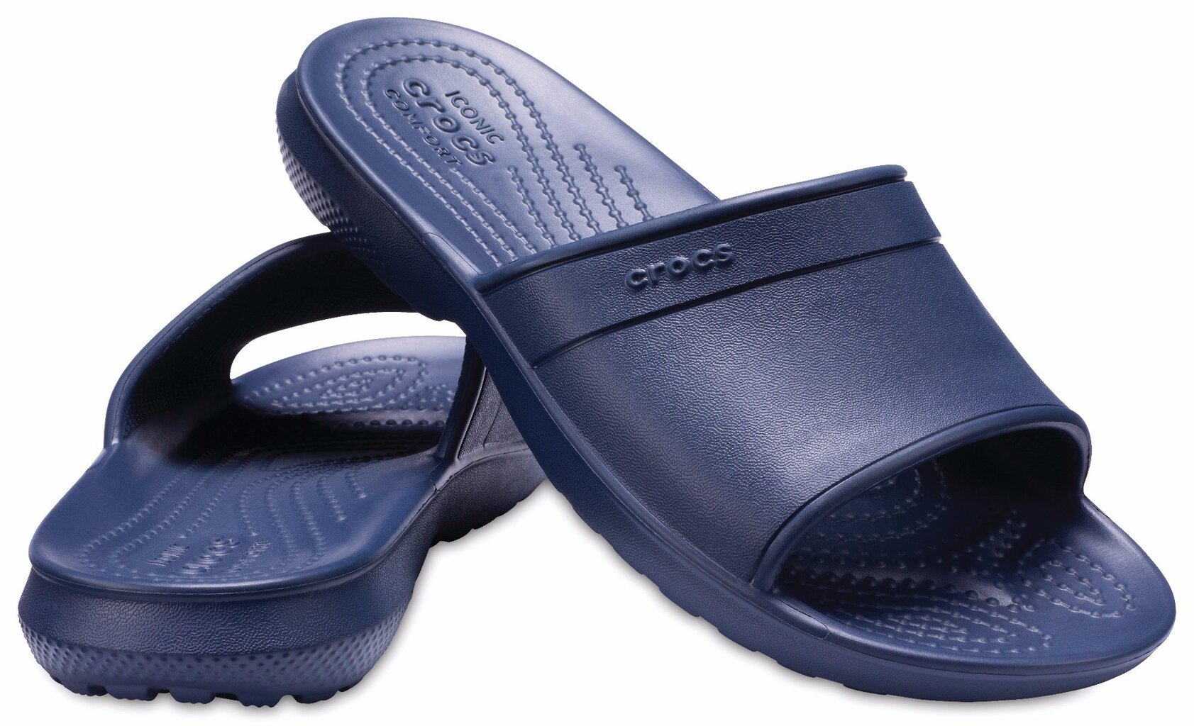 Crocs™ šlepetės vaikams Kids' Classic Slide, Navy цена и информация | Paplūdimio avalynė vaikams | pigu.lt