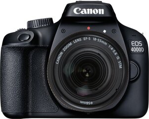 Canon EOS 4000D + EF-S 18-55mm f/4-5.6 IS STM kaina ir informacija | Skaitmeniniai fotoaparatai | pigu.lt