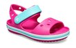 Crocs™ basutės Crocband Sandal, Candy Pink/Pool цена и информация | Basutės vaikams | pigu.lt