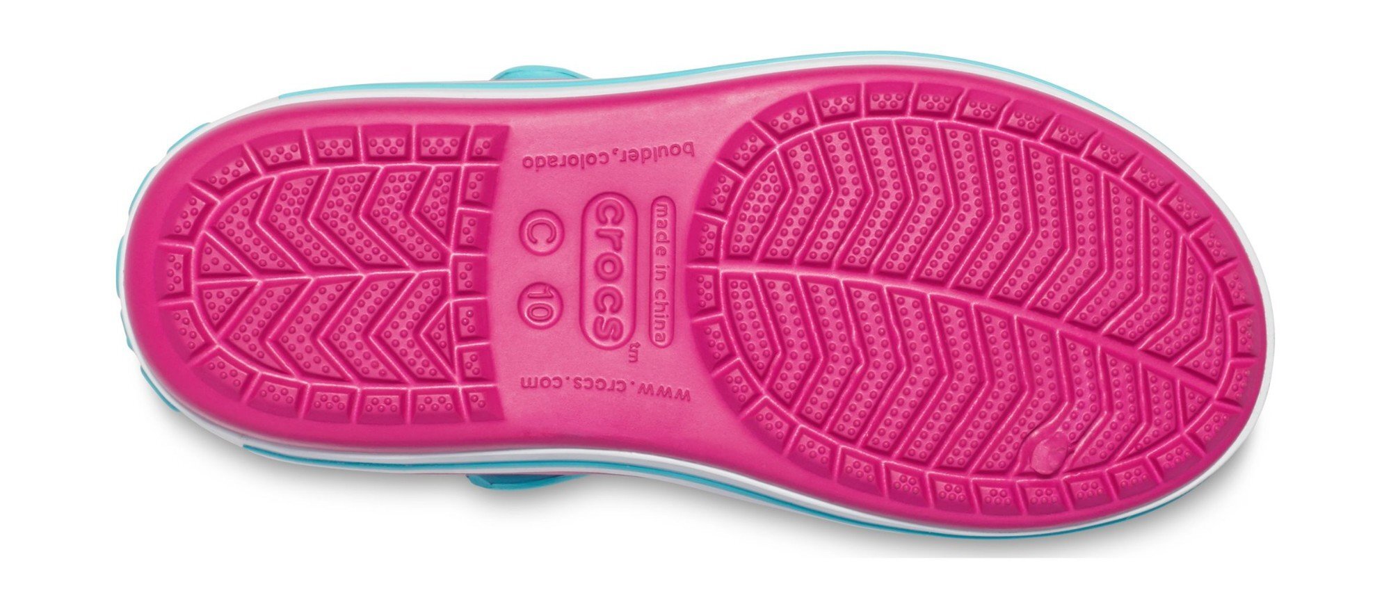 Crocs™ basutės Crocband Sandal, Candy Pink/Pool kaina ir informacija | Basutės vaikams | pigu.lt