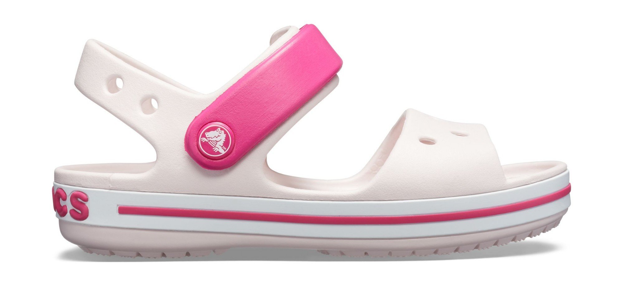 Crocs™ basutės Crocband Sandal, Barely Pink/Candy Pink kaina ir informacija | Basutės vaikams | pigu.lt