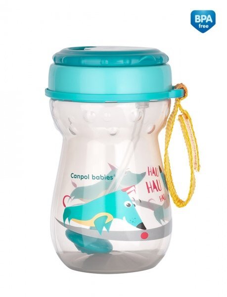 Sportinis puodelis su uždaromu šiaudeliu Canpol Babies 350 ml, 56/518 цена и информация | Buteliukai kūdikiams ir jų priedai | pigu.lt