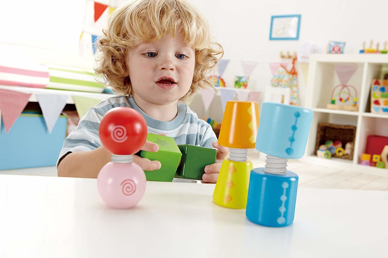 Įsukamos kaladėlės Hape, E0416 kaina ir informacija | Žaislai kūdikiams | pigu.lt