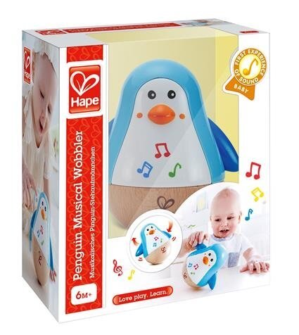 Muzikinė dėžutė-žaislas Pingvinas Hape, E0331A цена и информация | Žaislai kūdikiams | pigu.lt