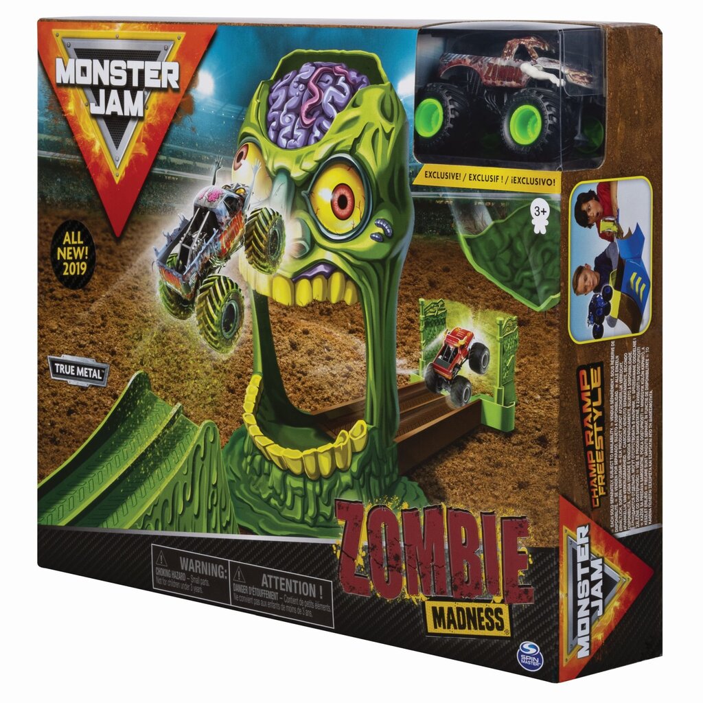 Trasos konstrukcijų rinkinys su visureigiu Monster Jam Basic Stunt 1:64, 6045029 kaina ir informacija | Žaislai berniukams | pigu.lt