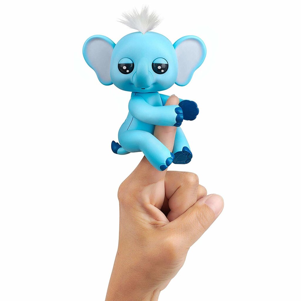 Interaktyvus žaislas Drambliukas Gray Fingerlings, 3596, mėlynas цена и информация | Žaislai mergaitėms | pigu.lt