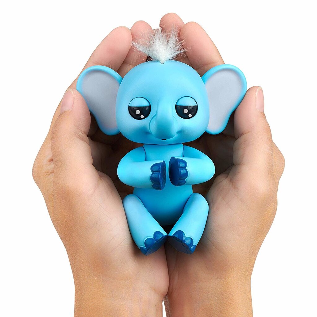 Interaktyvus žaislas Drambliukas Gray Fingerlings, 3596, mėlynas kaina ir informacija | Žaislai mergaitėms | pigu.lt