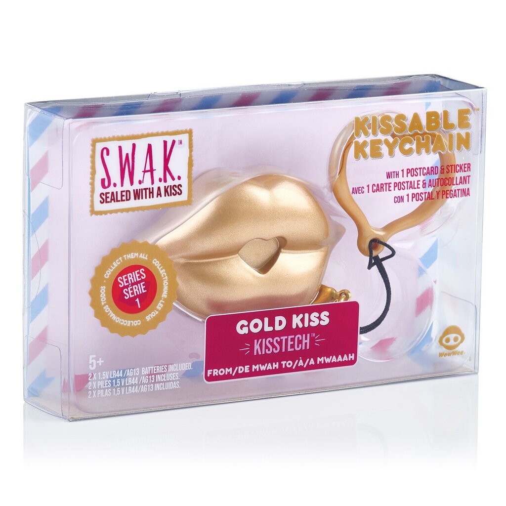 Raktų pakabukas su garsu S.W.A.K. Matte Gold Kiss, 4114 цена и информация | Aksesuarai vaikams | pigu.lt