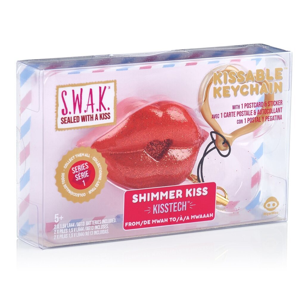 S.W.A.K. raktų pakabukas su garsu Red Glitter Kiss, 4115 kaina ir informacija | Aksesuarai vaikams | pigu.lt