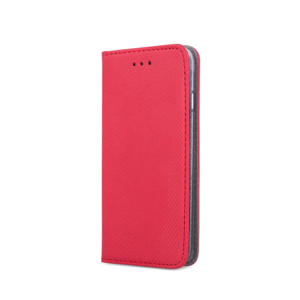 Dėklas Smart Magnet skirtas Huawei P30 Lite, raudonas kaina ir informacija | Telefono dėklai | pigu.lt