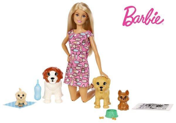 Lėlė Barbie Dog Sitter su priedais kaina ir informacija | Žaislai mergaitėms | pigu.lt