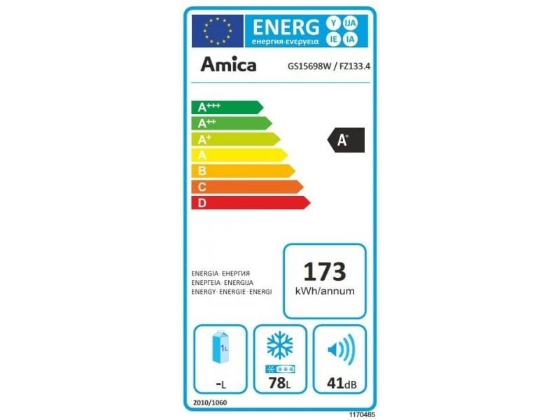 Amica FZ133.4 kaina ir informacija | Šaldikliai, šaldymo dėžės | pigu.lt