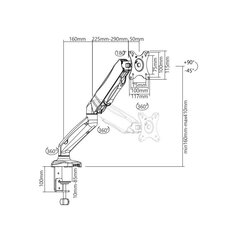 Techly LED/LCD 13-27" цена и информация | Кронштейны для монитора | pigu.lt