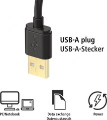 Hama 178327, USB-A - microUSB, USB-C, 1м цена и информация | Кабели для телефонов | pigu.lt