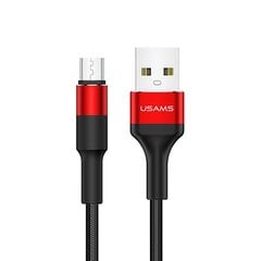 USAMS Kabel pleciony U5 2A micro USB czerwony|red 1,2m SJ224USB02 (US-SJ224) цена и информация | Кабели для телефонов | pigu.lt