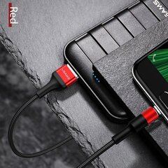 USAMS Kabel pleciony U5 2A micro USB czerwony|red 1,2m SJ224USB02 (US-SJ224) цена и информация | Кабели для телефонов | pigu.lt